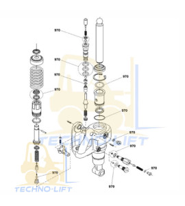 Ремкомплект гідроциліндра гідравлічного візка AM22, арт.51109588 / 51109599 (50469641 / 51083917)