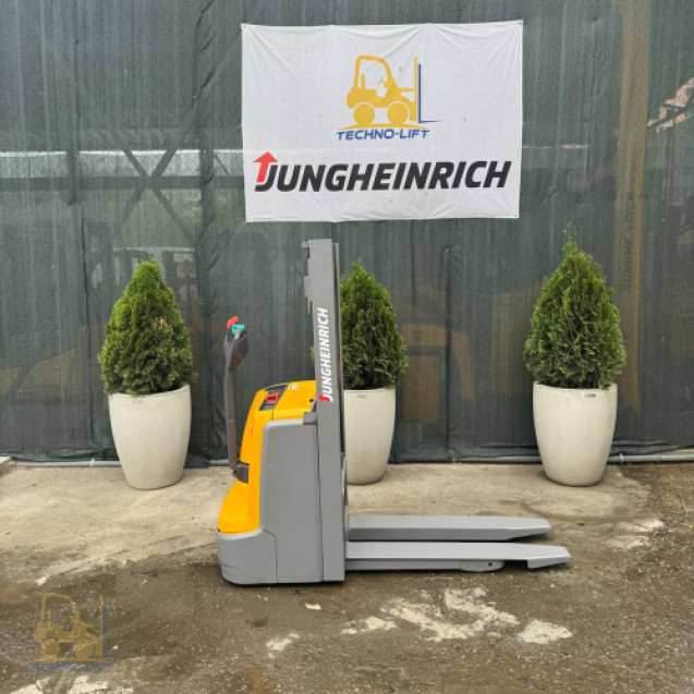 Штабелер електричний JUNGHEINRICH EJC 110, с.н. 90500299, мачта 2500 ZT мм, в.п. 1000 кг, 2016 р.в.