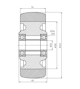 ОПОРНОЕ КОЛЕСО 140Х60Х20 ОПОРНОЕ КОЛЕСО 140Х60Х20