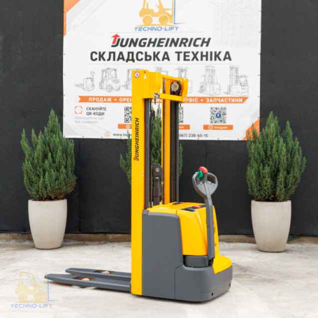 Штабелер електричний JUNGHEINRICH EJC 214, мачта 5350 DZ мм, в.п. 1400 кг., 2014 р.